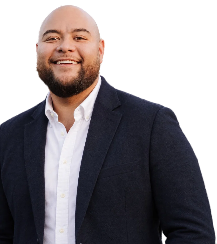 Amanaki Angilau, founder of Angilau Automation, smiling, outdoors